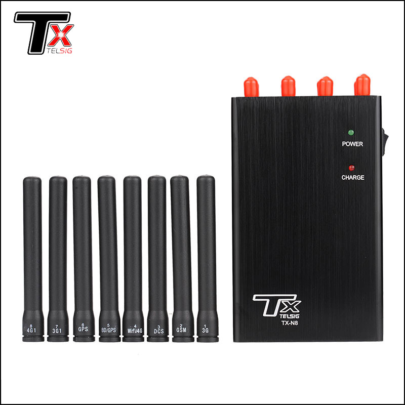 8 Antenna Portable Cell Phone Signal Jammer